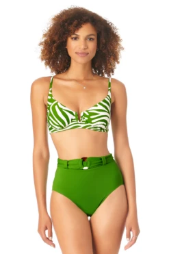 Anne Cole - Women's V Wire Underwire Bikini Swim Top 16 Anne Cole - Women's V Wire Underwire Bikini Swim Top -Chic Swimwear Shop AnneCole VWireUnderwireBikiniSwimTop 2403 22MT11064 GRN FRONT jpg