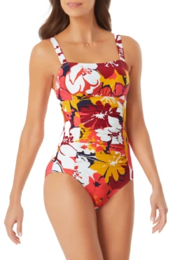 Anne Cole - Wide Strap Bandeau One Piece Swimsuit -Chic Swimwear Shop AnneCole WideStrapBandeauOnePiece MULTI 522 FRONT 21MO08102.JPG f47339de ce2c 4222 8224 58eb4093f48b