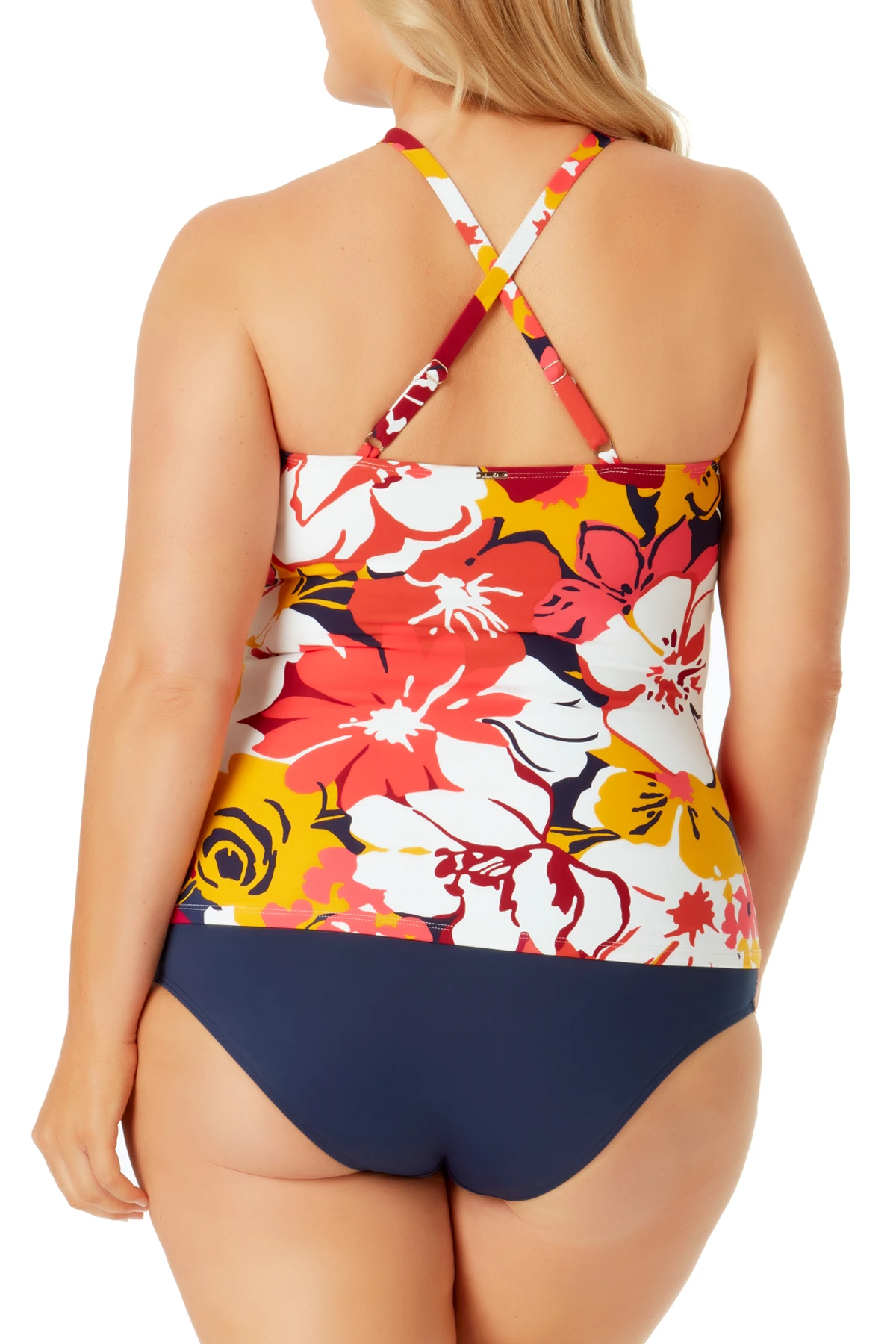 Anne Cole Plus - High Neck Beaded Tankini Top 4 Anne Cole Plus - High Neck Beaded Tankini Top - Image 2