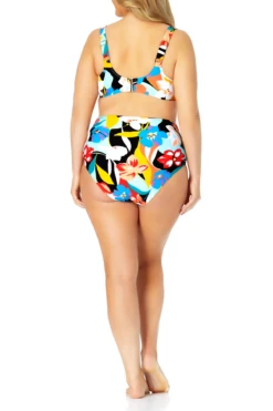 Anne Cole Plus - Twist Front Underwire Bikini Swim Top -Chic Swimwear Shop AnneColePlus TwistFrontUnderwireBikiniSwimTop 21PT10585 MULT jpg