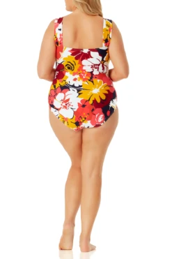 Anne Cole Plus - Wide Strap Bandeau One Piece Swimsuit -Chic Swimwear Shop AnneColePlus WideStrapBandeauOnePiece MULTI 1604 21PO09002.JPG 350310b6 8d4b 4609 bafa 7ac0f2872be9