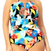 Anne Cole Plus - High Neck With Keyhole One Piece Swimsuit 2 Anne Cole Plus - High Neck With Keyhole One Piece Swimsuit -Chic Swimwear Shop HighNeckWithKeyholeOnePieceSwimsuit 311 21PO06485 MULT FRONT jpg