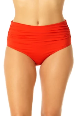 Anne Cole - Convertible High Waist Shirred Swim Bottom -Chic Swimwear Shop MYMB36001 SPCE 1204 1