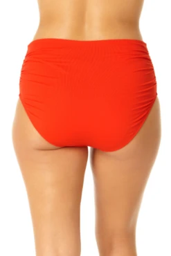 Anne Cole - Convertible High Waist Shirred Swim Bottom -Chic Swimwear Shop MYMB36001 SPCE 1204 2