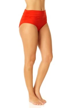 Anne Cole - Convertible High Waist Shirred Swim Bottom -Chic Swimwear Shop MYMB36001 SPCE 1204 2