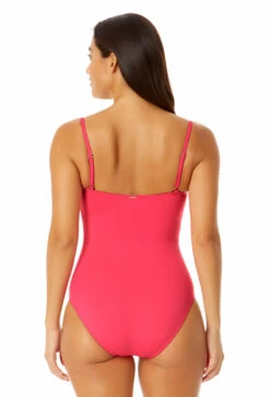 Anne Cole - Classic Lingerie Maillot One Piece Swimsuit -Chic Swimwear Shop MYMO00101 HTPK 1711 BACK