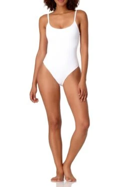 Anne Cole - Vintage High Leg Maillot One Piece -Chic Swimwear Shop Studio Anne Cole Vintage Maillot One Piece white full 1139 20SO03801 87754a71 1c8b 45dd a422 cf0fd05753f1