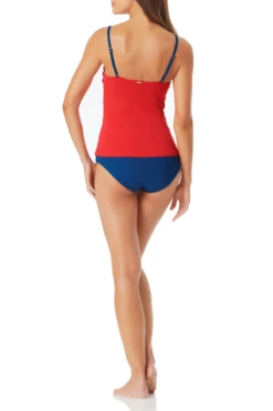 Anne Cole - Colorblock Lingerie Tankini Top -Chic Swimwear Shop anne cole color block lingerie tankini back 1242 21MT21474