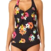 Anne Cole - Halter U Trim Tankini Top 1 Anne Cole - Halter U Trim Tankini Top -Chic Swimwear Shop anne cole island bloom halter u trim tankini front crop 643 21MT28927
