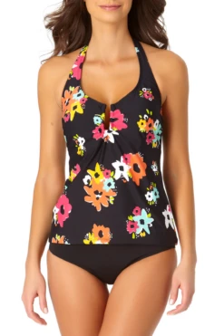 Anne Cole - Halter U Trim Tankini Top