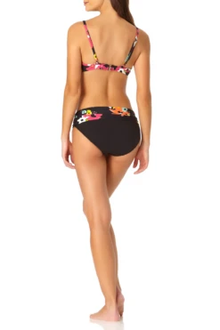 Anne Cole - Cup Sized Shirred Underwire Twist Front Bikini -Chic Swimwear Shop anne cole island bloom shirred uw ots bikini top back 604 21MT16627 2