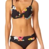 Anne Cole - Cup Sized Shirred Underwire Twist Front Bikini -Chic Swimwear Shop anne cole island bloom shirred uw ots bikini top front crop 588 21MT16627
