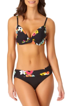 Anne Cole - Cup Sized Shirred Underwire Twist Front Bikini