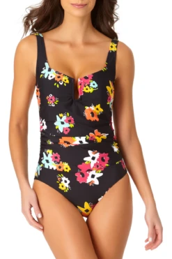 Anne Cole - Sweetheart U Trim One Piece Swimsuit