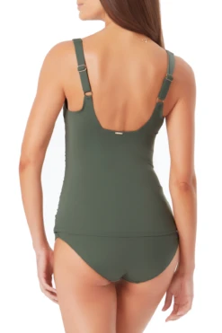 Anne Cole - Square Neck Tankini Top -Chic Swimwear Shop anne cole live in color square neck tankini isgr back crop 1235 21MT21901