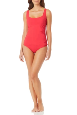 Anne Cole - Square Neck Tankini Top -Chic Swimwear Shop anne cole live in color square neck tankini sorb front 977 21MT21901