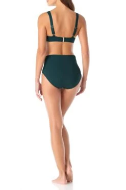 Anne Cole - Underwire Twist Front Bikini Swim Top -Chic Swimwear Shop anne cole live in color underwire twist front cup size bikini top euca back 1559 20MT10501