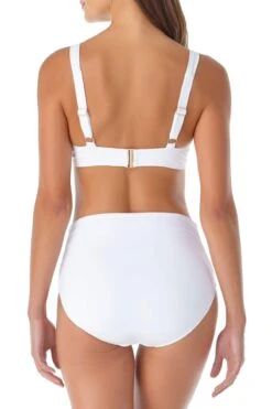 Anne Cole - Underwire Twist Front Bikini Swim Top -Chic Swimwear Shop anne cole live in color underwire twist front cup size bikini top white back crop 2600 MYMT10501