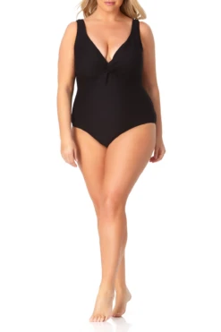 Anne Cole Plus - Twist Front One Piece Swimsuit 8 Anne Cole Plus - Twist Front One Piece Swimsuit -Chic Swimwear Shop anne cole plus dream weaver twist front ots scoop back one piece front 996 21PO06014