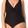 Anne Cole Plus - Twist Front One Piece Swimsuit