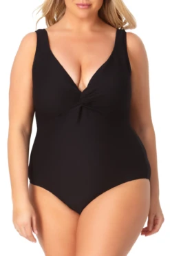 Anne Cole Plus - Twist Front One Piece Swimsuit