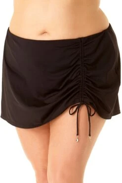 Anne Cole Plus - Adjustable Side Slit Skirted Bottom