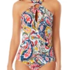 Anne Cole - Ring High Neck One Piece Swimsuit 2 Anne Cole - Ring High Neck One Piece Swimsuit -Chic Swimwear Shop anne cole watercolor paisley ring high neck op crop 965 21MO09495